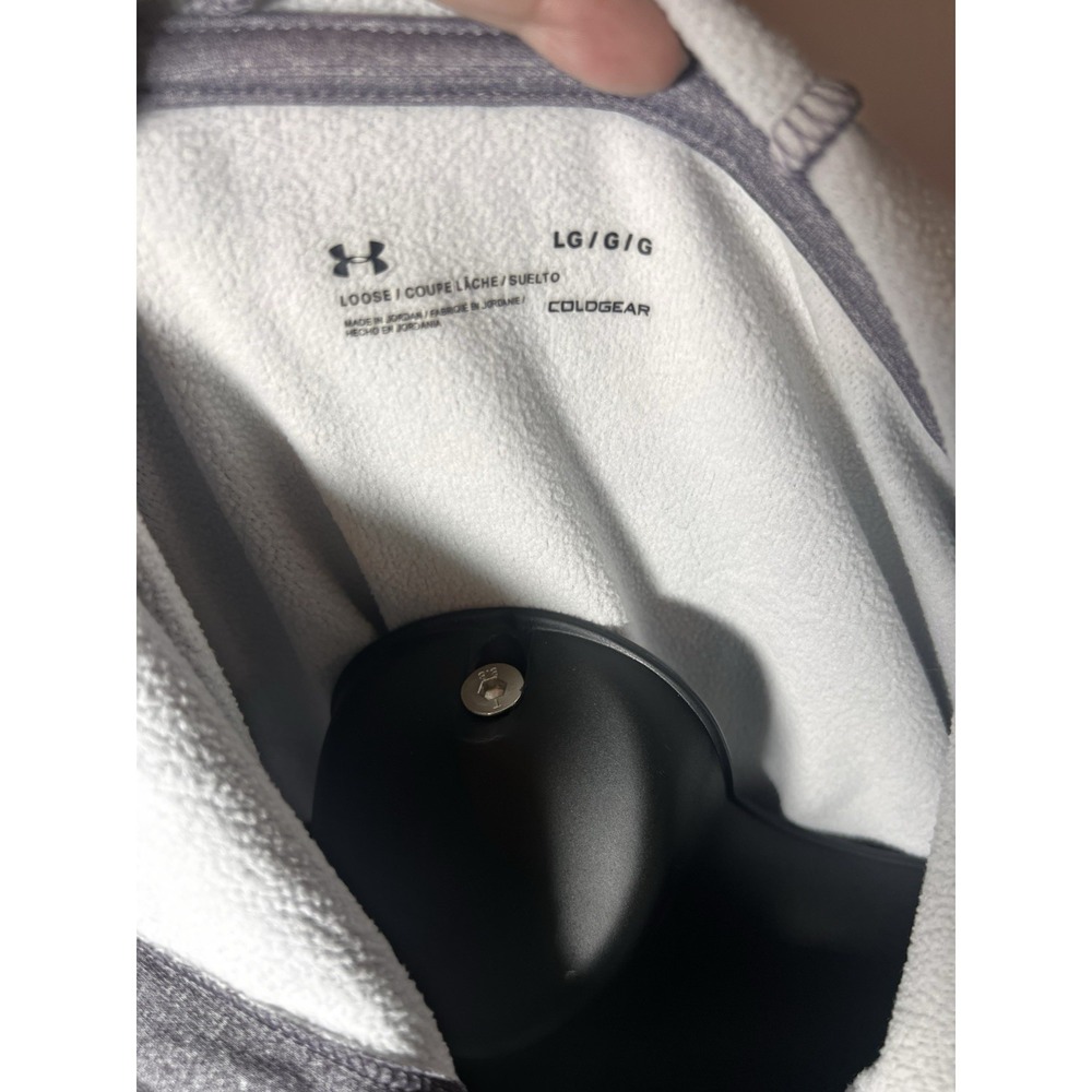 Under Armour Tiny Of Purple / Gray Hoodie Sweatshirt Womens Size Large - Picture 3 of 4